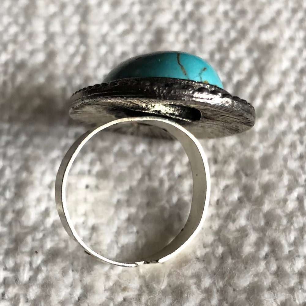 Adjustable Turquoise Ring - image 4